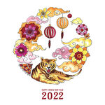 手绘2022新年  