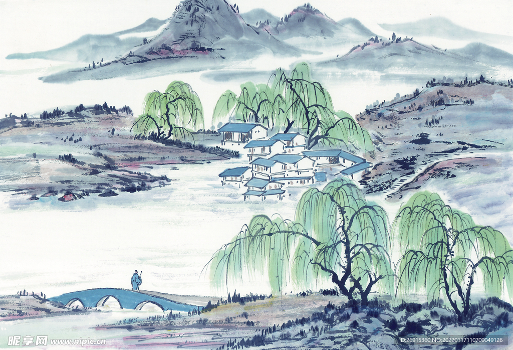 山水画 水墨山水  国画图片 