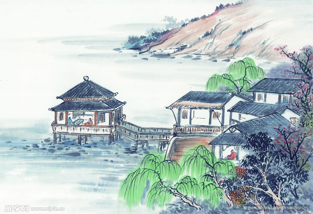 山水画 水墨山水  国画图片 