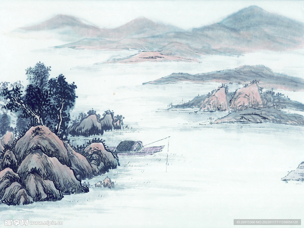 山水画 水墨山水  国画图片 