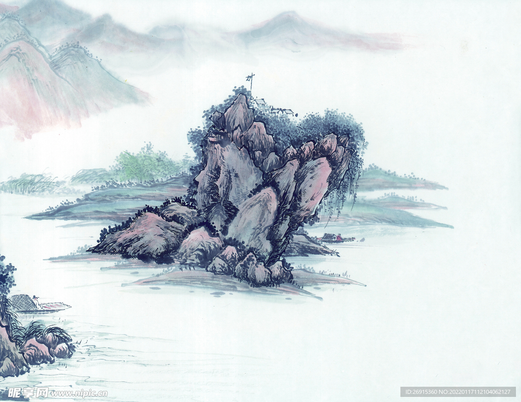 水墨山水  国画
