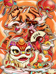 虎年插画海报 
