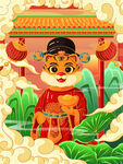 虎年插画海报 