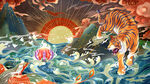 虎年插画海报