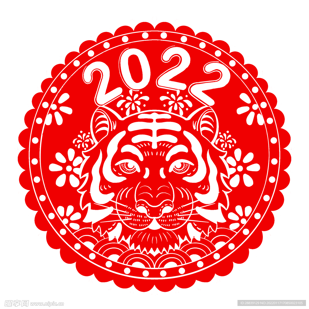  虎年窗花 