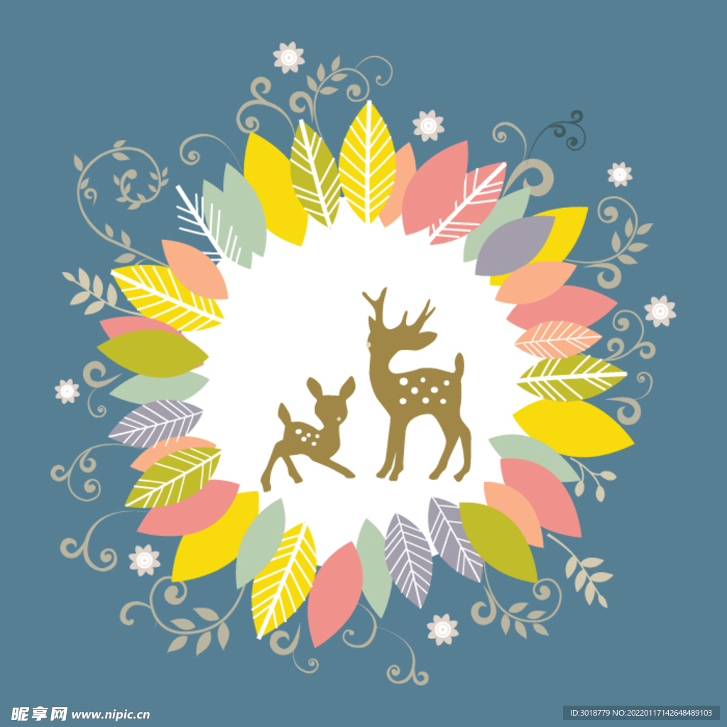 欧鹿装饰画