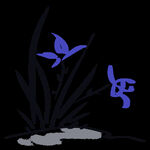水墨兰花PNG 