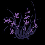 水墨兰花PNG  