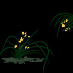水墨兰花PNG  