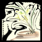 水墨兰花PNG  