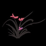 水墨兰花PNG  