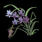 水墨兰花PNG 