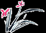 水墨兰花PNG  