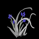  水墨兰花PNG 