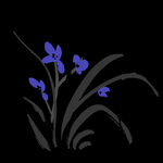  水墨兰花PNG  