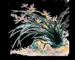  水墨兰花PNG  