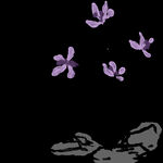  水墨兰花PNG  