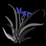  水墨兰花PNG  