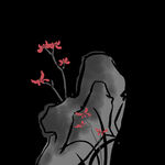  水墨兰花PNG 