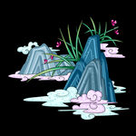  水墨兰花PNG  