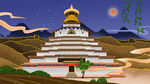 地标建筑国潮插画