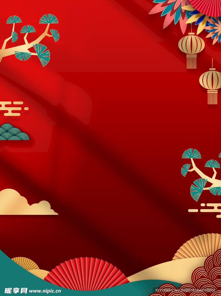红色背景