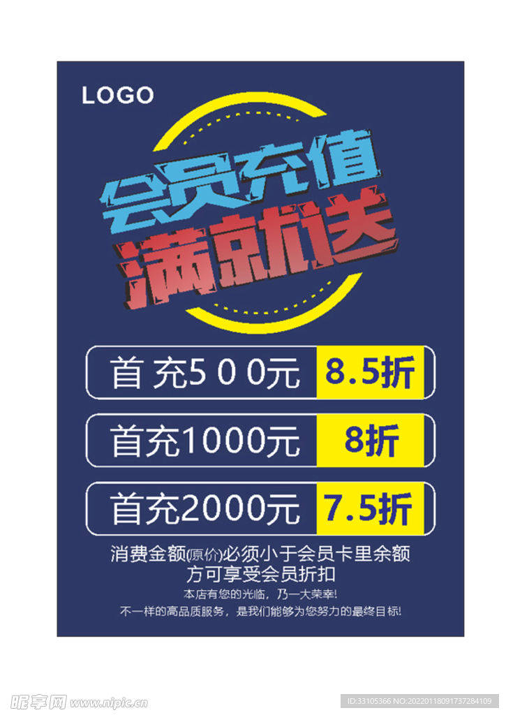 会员充值满减