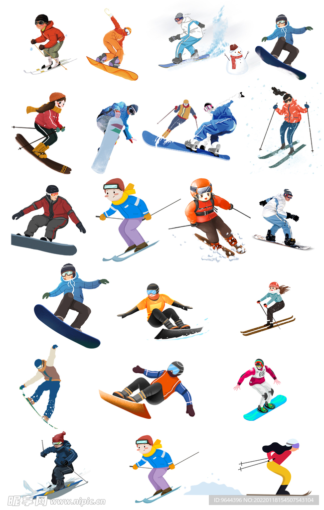 滑雪的人滑雪运动员