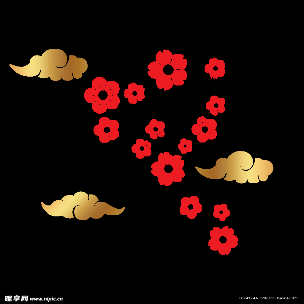 梅花桃花PNG 