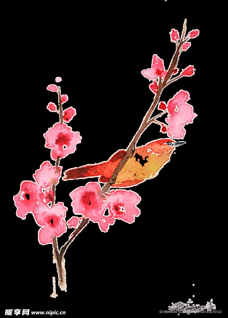 梅花桃花PNG 
