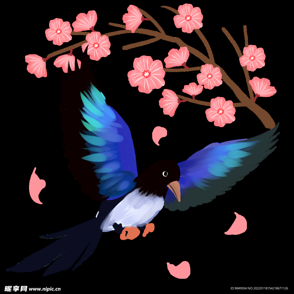 梅花桃花PNG 
