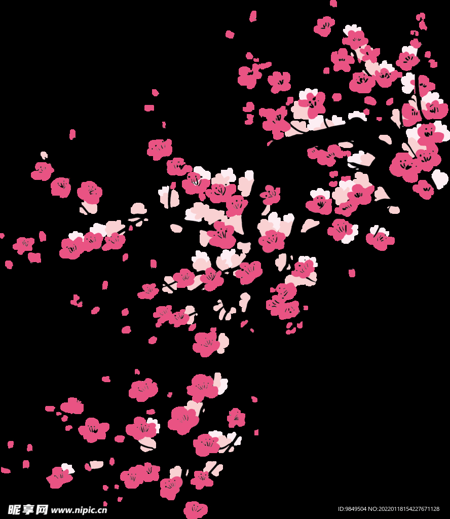 梅花桃花PNG 