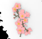 梅花桃花PNG 
