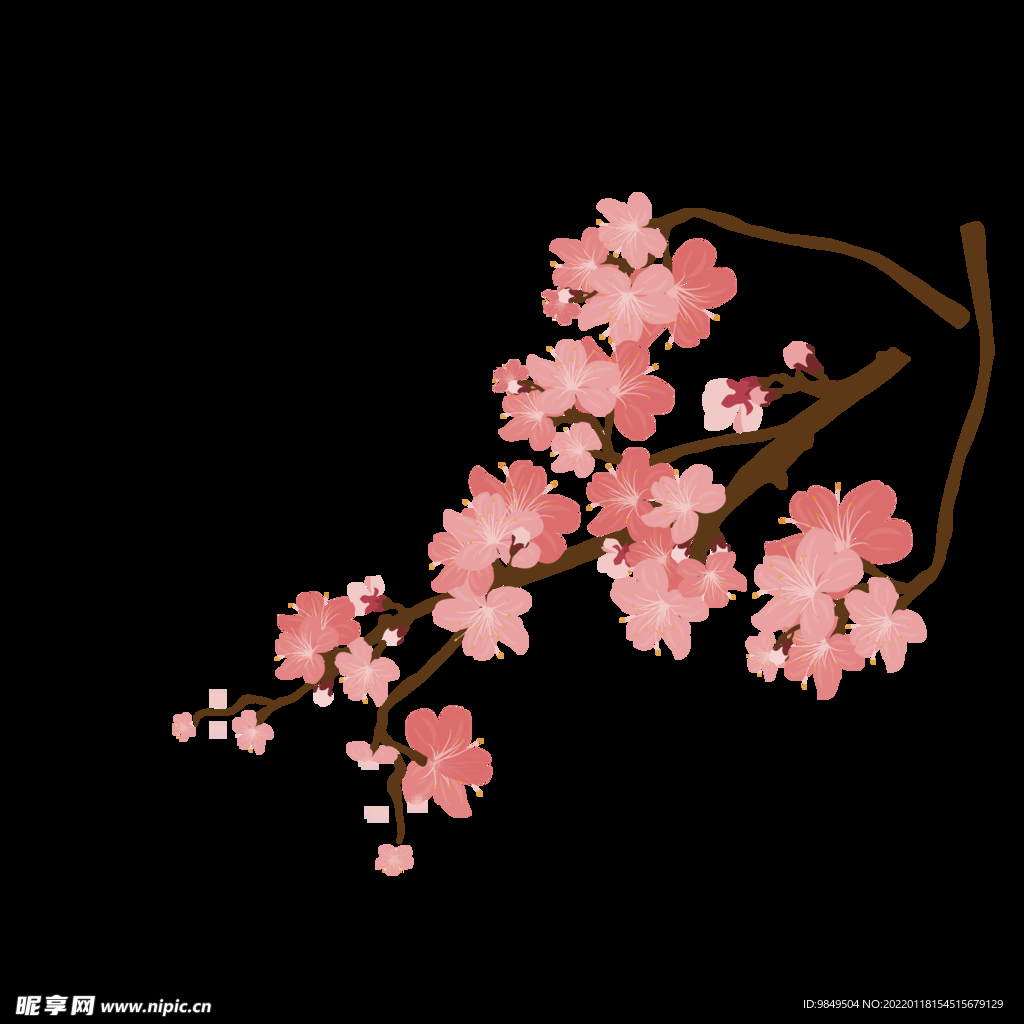 梅花桃花PNG