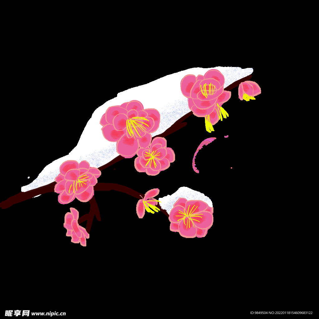 梅花桃花PNG 