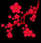 梅花桃花PNG 