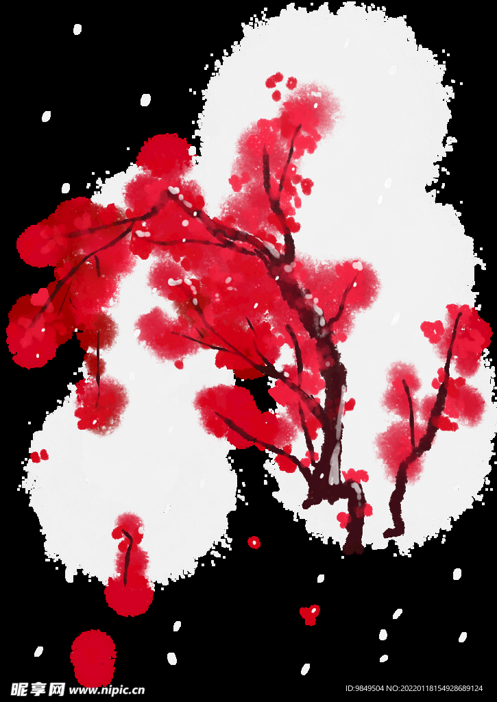 梅花桃花PNG 