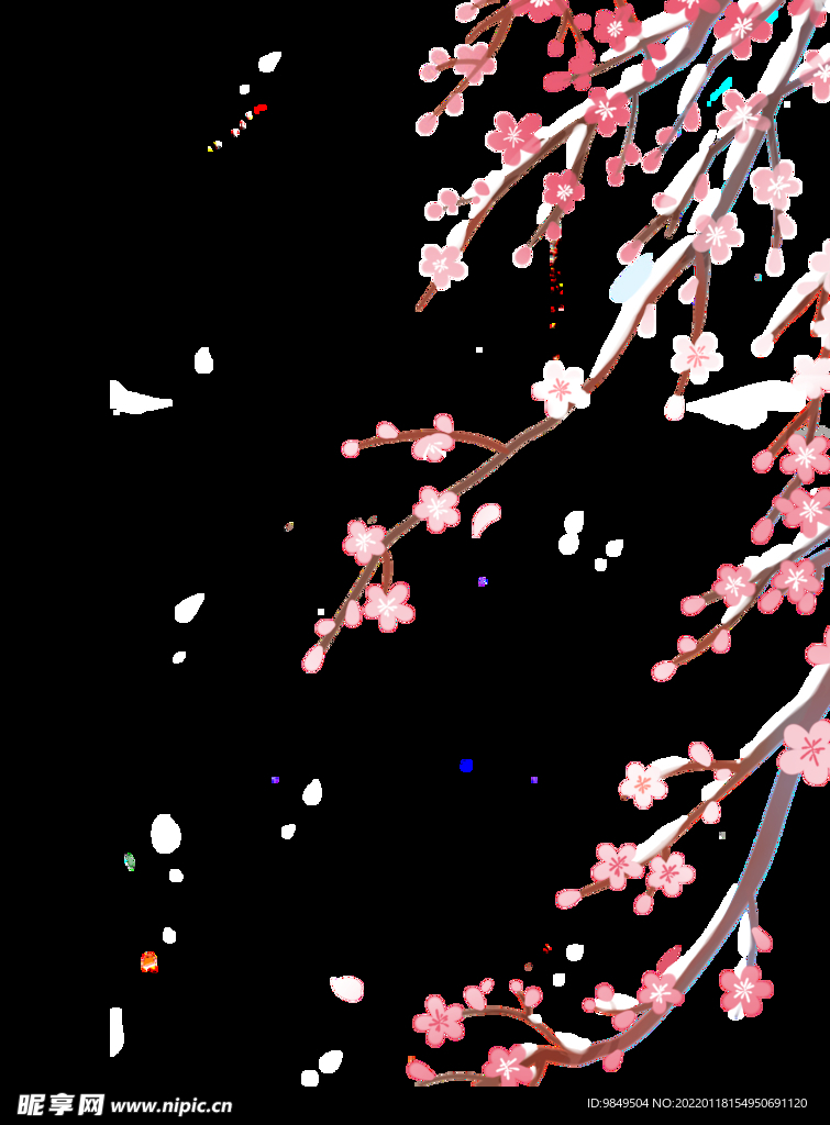 梅花桃花PNG 