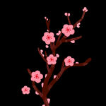 梅花桃花PNG 