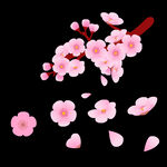 梅花桃花PNG 