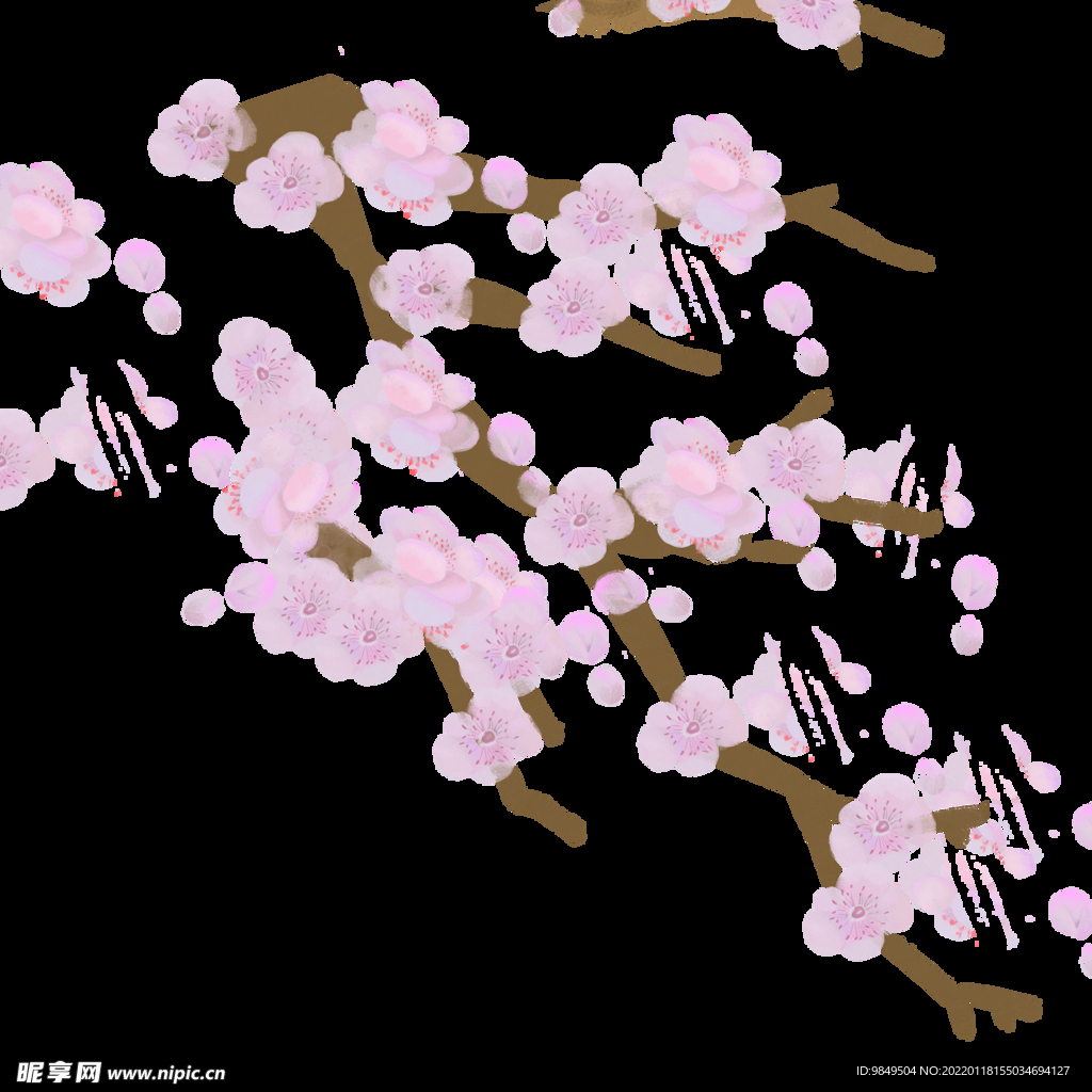 梅花桃花PNG 