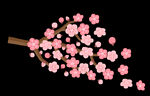 梅花桃花PNG 