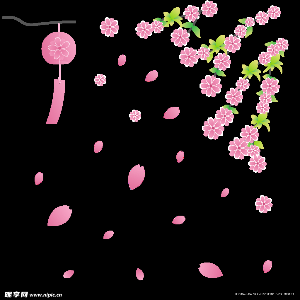 梅花桃花PNG 