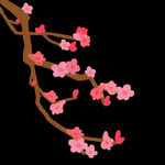 梅花桃花PNG 