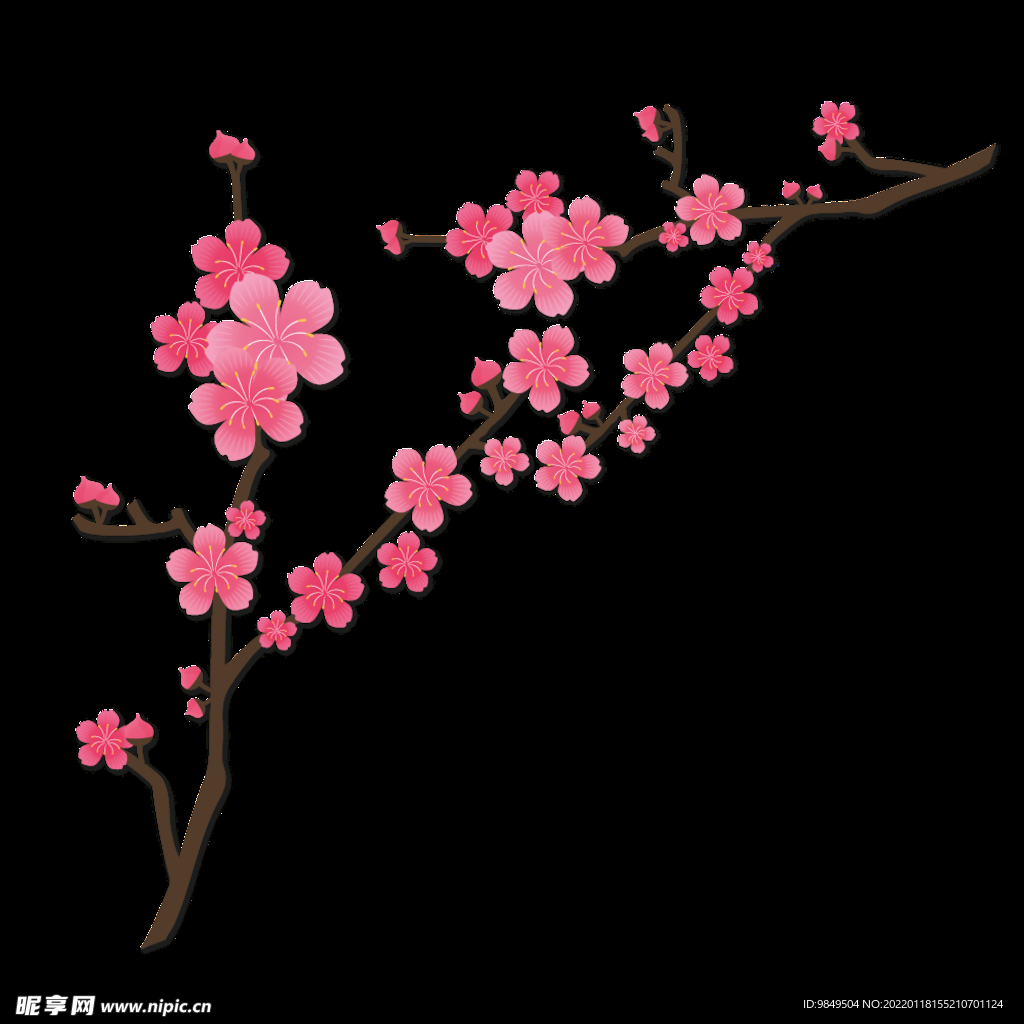 梅花桃花PNG