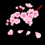 梅花桃花PNG 