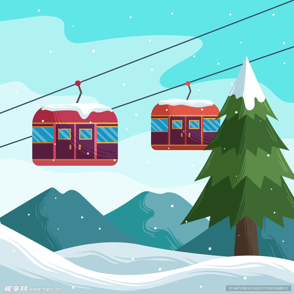 滑雪场背景