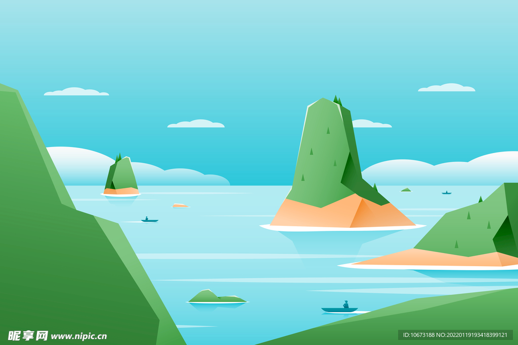 湖泊湖畔背景
