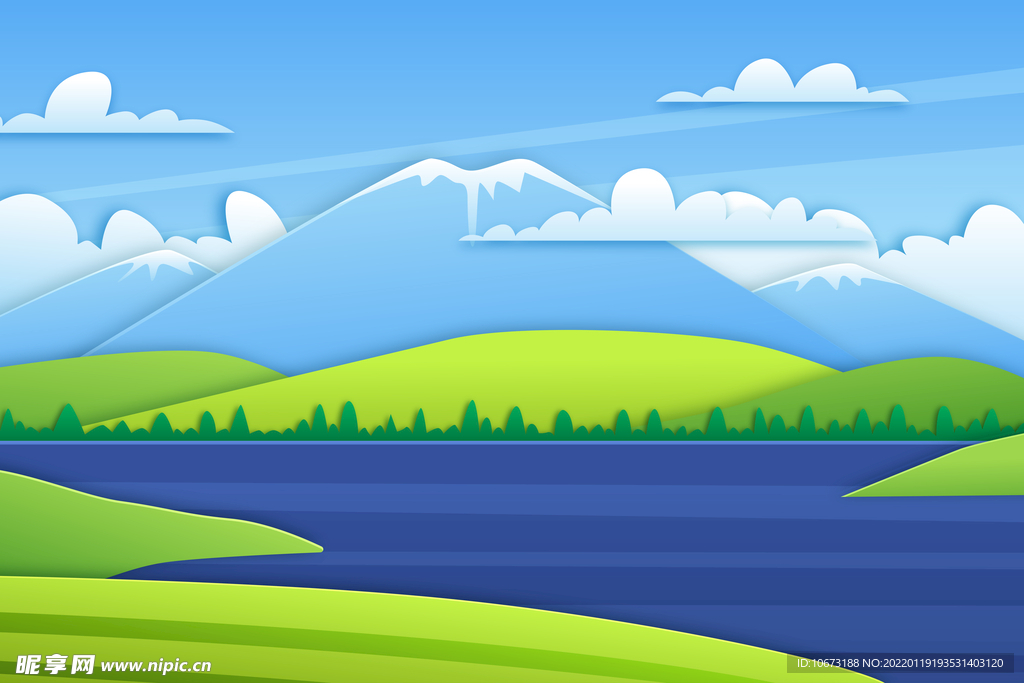 湖泊湖畔背景
