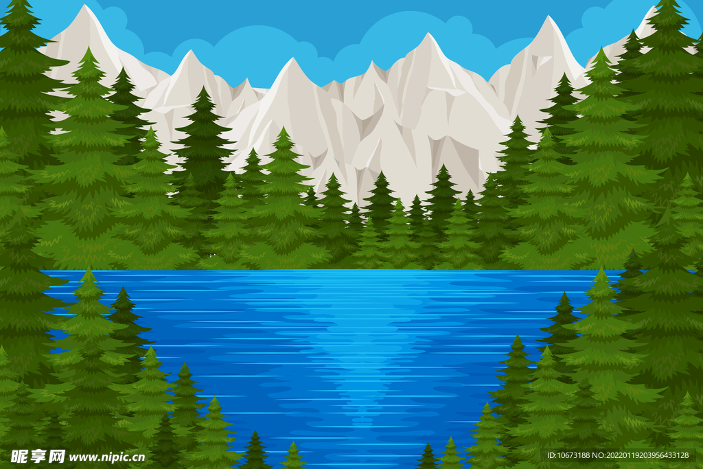 湖泊湖畔背景